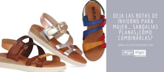 Deja las botas de invierno para mujer... Sandalias planas¿Cómo combinarlas?